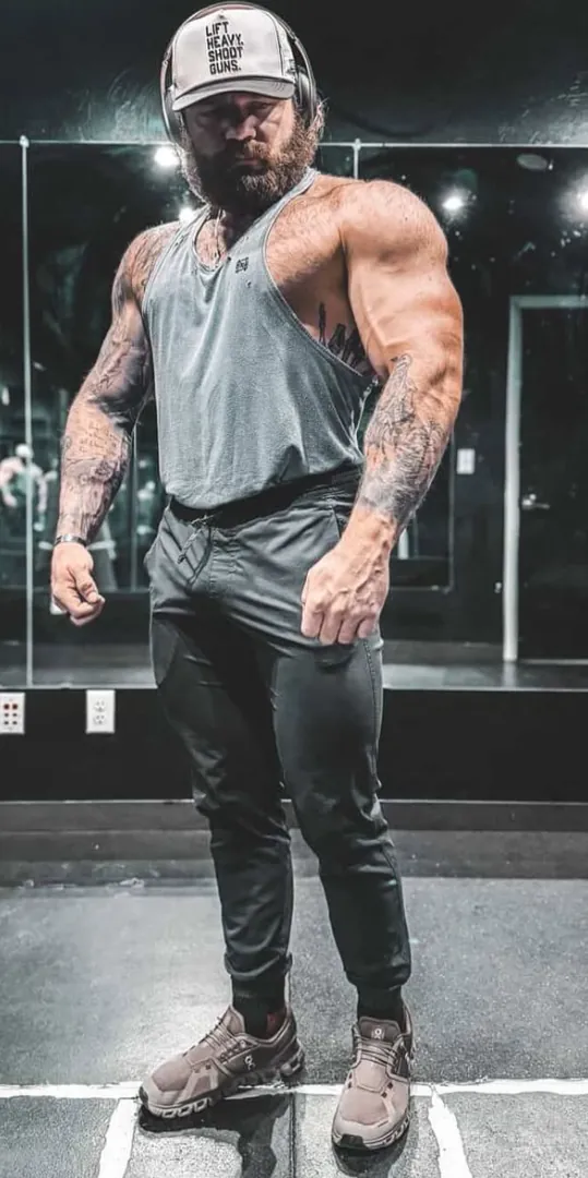 Jesse Carlson in training gear