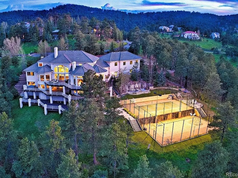 1003 Star Ridge Road aerial at dusk