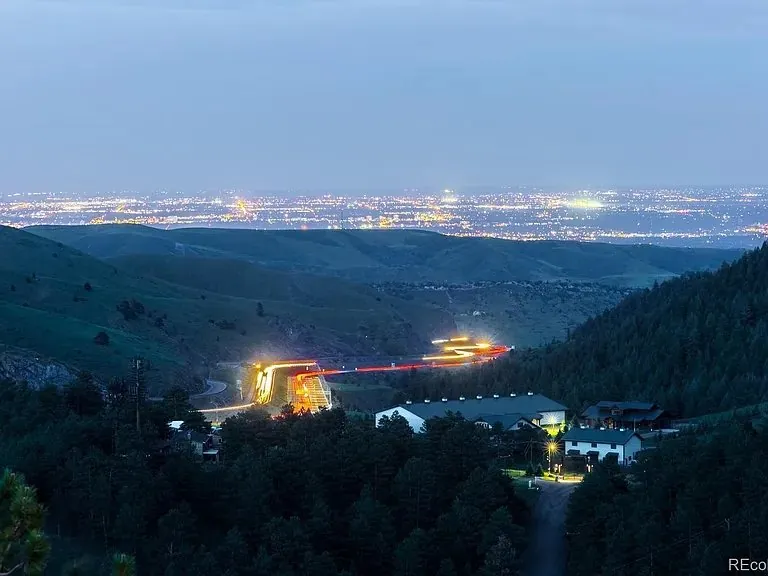 City lights mountain view