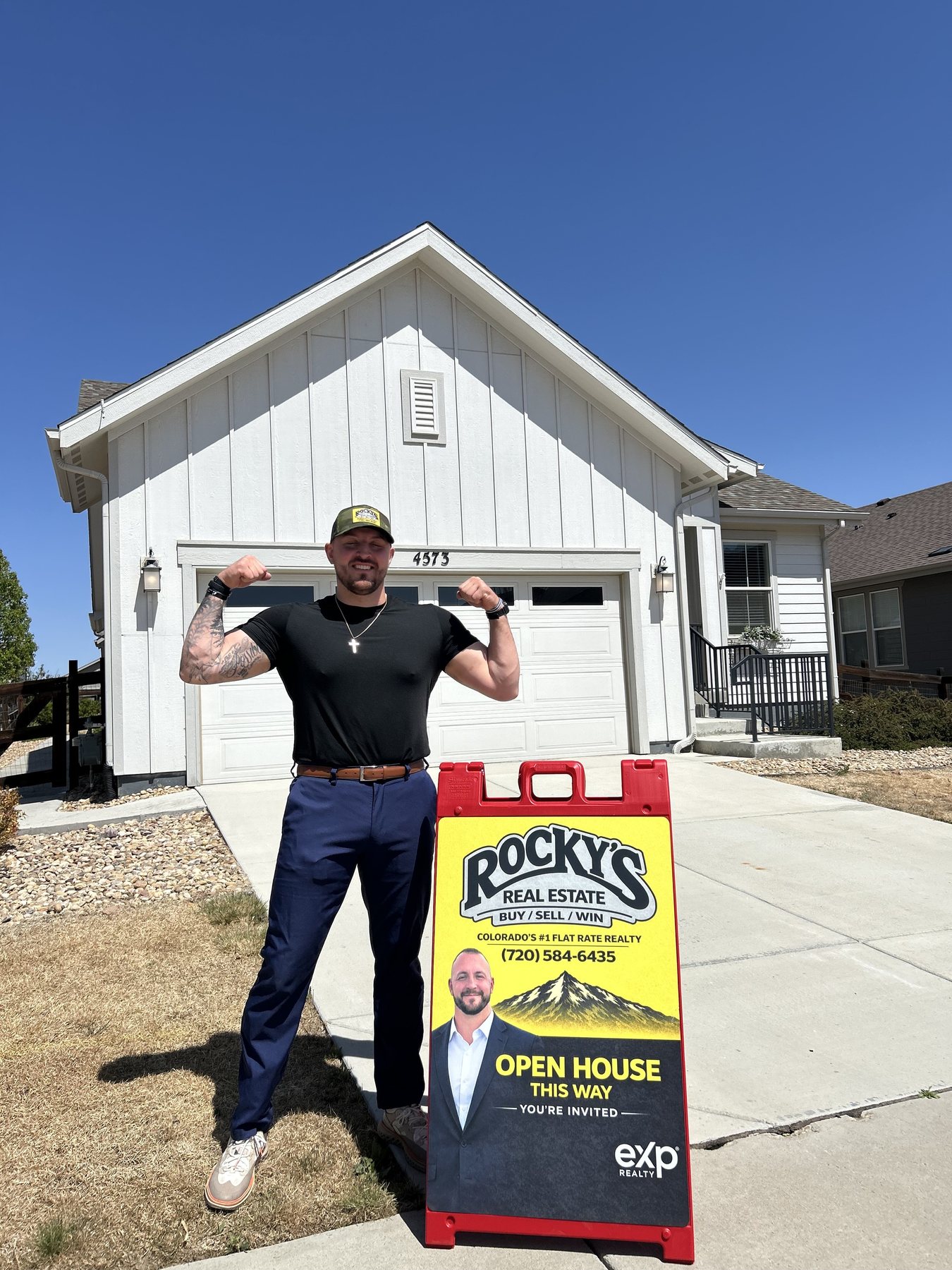 Devin Rothrock at a Rocky's Real Estate open house